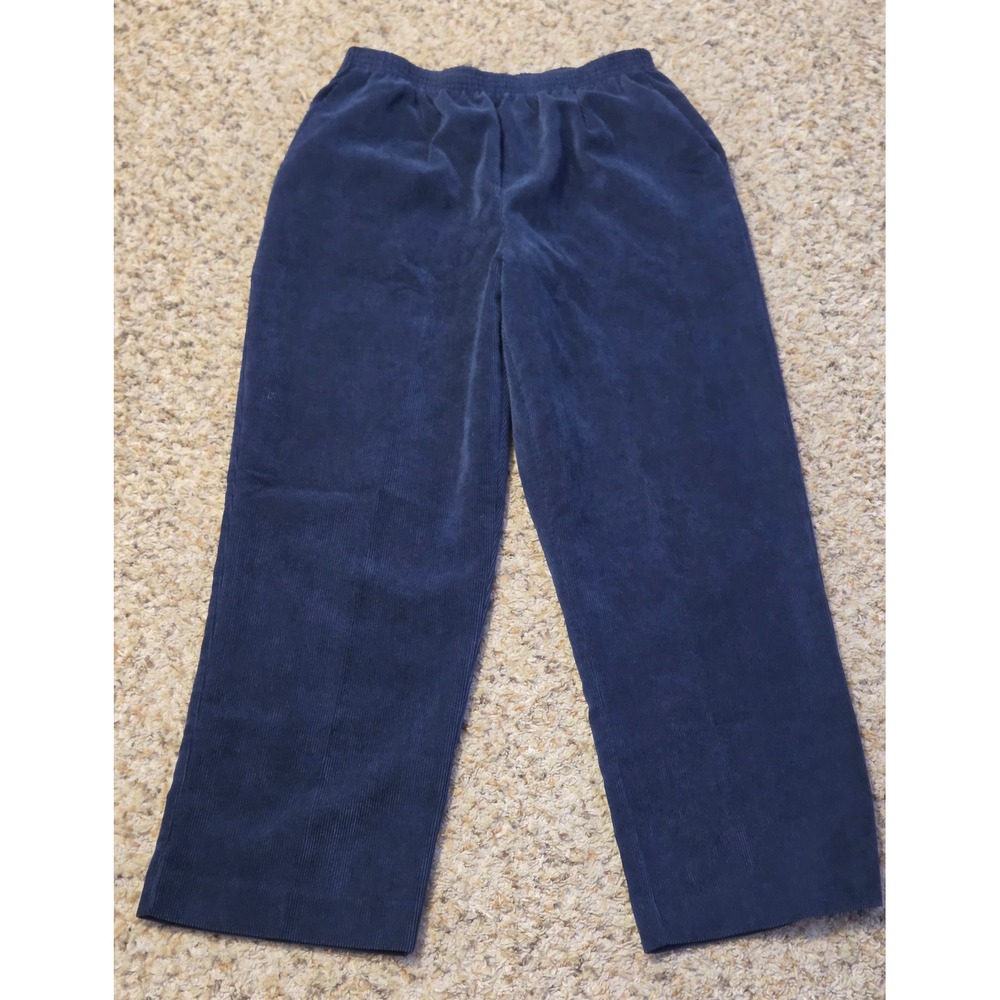 Alfred‎ Dunner Petite Elastic Waistband Trouser Pants Women's Size 12P Blue